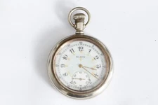 Vintage Elgin 15 Jewel  Pocket Watch With Rare Fancy Multicolor Dial  e10879