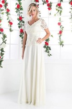 Women's Formal top Lace Embroidery Mother of bride beaded Long Evening dress