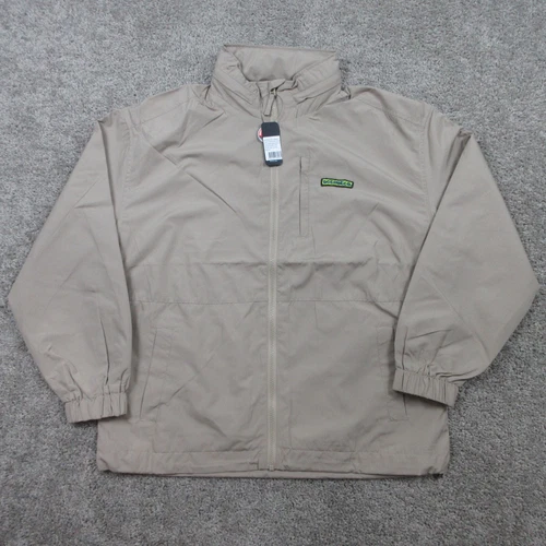DC Shoe Co Jacket Mens Medium Beige Ripstop Vented Packable Hood Outdoor Vantage - product listing photo
