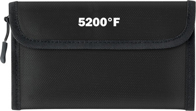 Fireproof Waterproof Document Bag - 5200°F Water Resistant Fire Proof Money Bag,