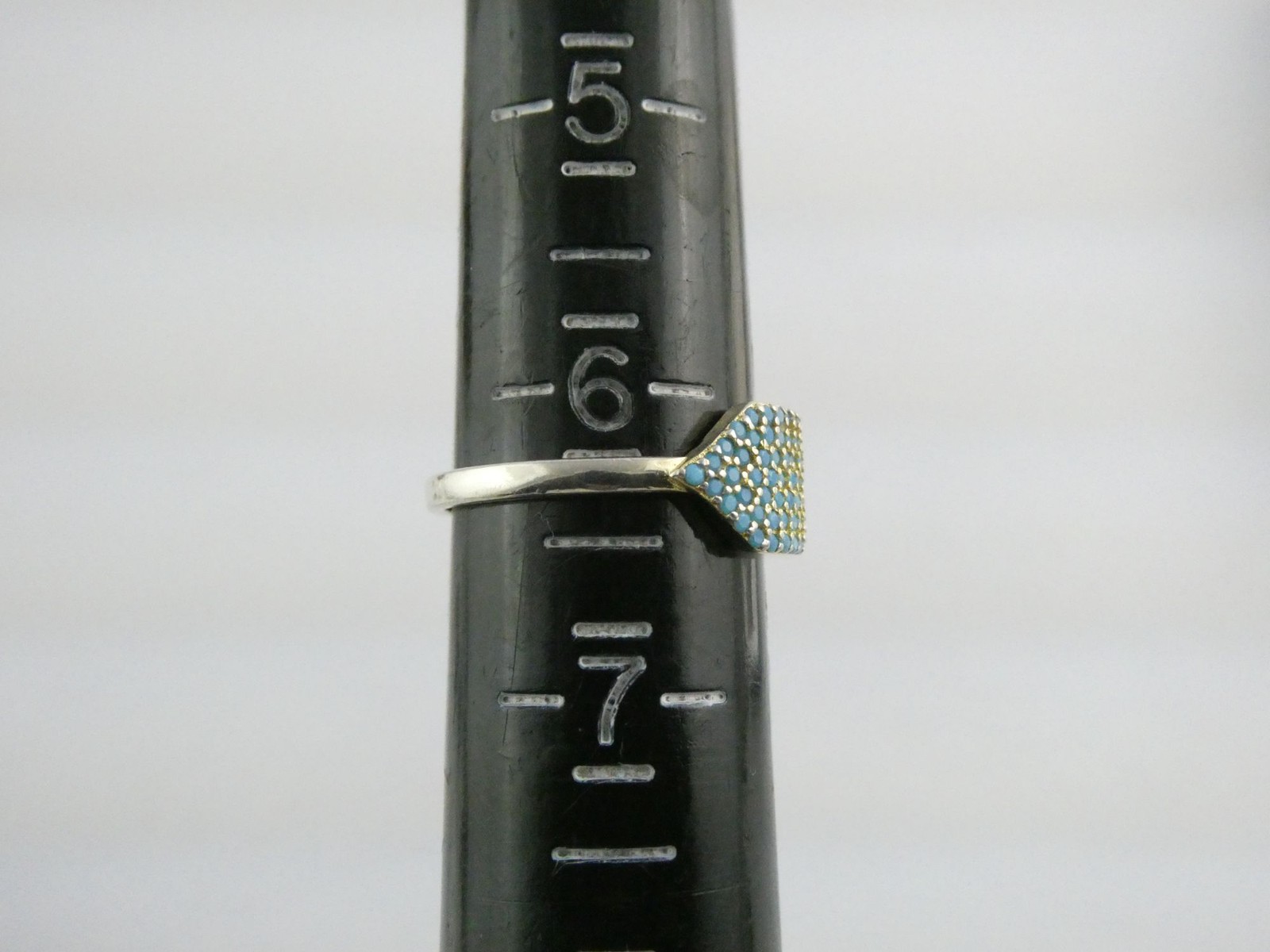 Native Gem Sterling Silver Turquoise Array Ring 9… - image 11