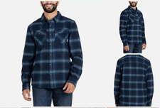 Colorado Clothing Men's Medium Flannel Shirt   Blue Plaid   Cozy Layer   NWT