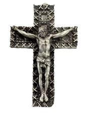 1.22 ozt Silver Cross Jesus Crucifix- MK Barz & Bullion 999 Fine Silver