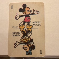 1947 WDP Mickey Mouse MICKEY/MINNIE Playing Card Mini