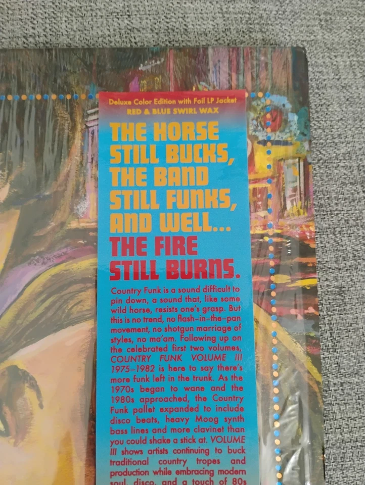 Country Funk III 1975-1982 vinyl 2LP 2021 Red Blue Swirl w/ hype Light Attic - Image 2 of 4