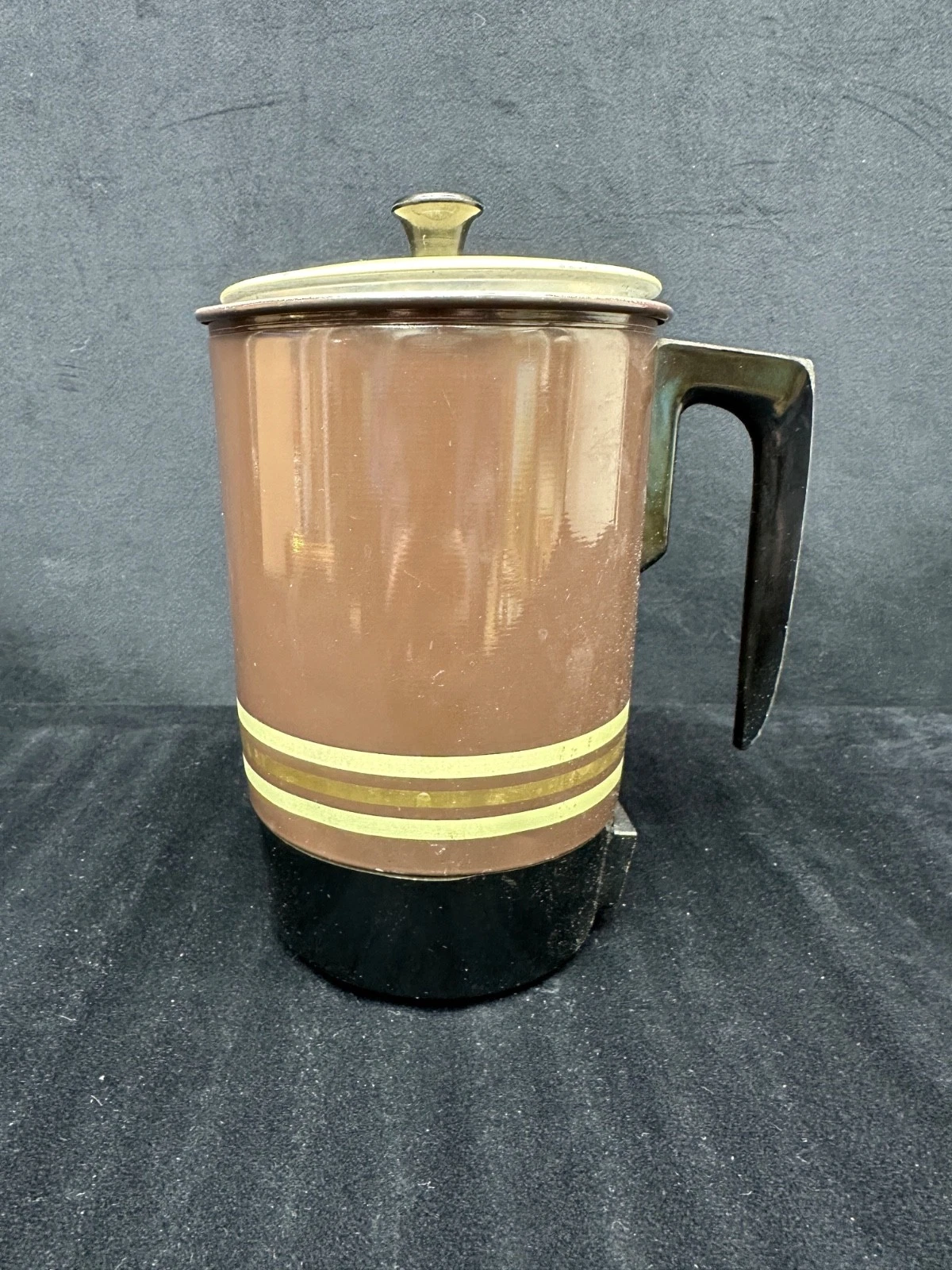 Lillian Vernon Vintage Electric Percolator Coffee Maker Vintage MCM Brown Retro
