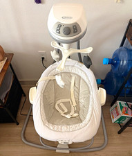 Graco DuetConnect LX Portable Infant Baby Swing Stand, Gray/White