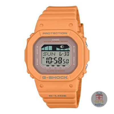 Casio G-Shock G-LIDE GLX-S5600-4JF Orange Tide Graph Surf Watch, 20ATM Waterpro