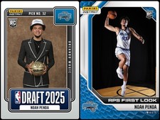 (2) 2025-26 Panini Instant Noah Penda DRAFT NIGHT/RPS FIRST LOOK SP Magic RC 🔥