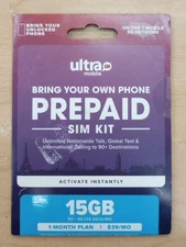 Ultra Mobile Triple Punch Orange SIM Card - $39 (1 month of service included)