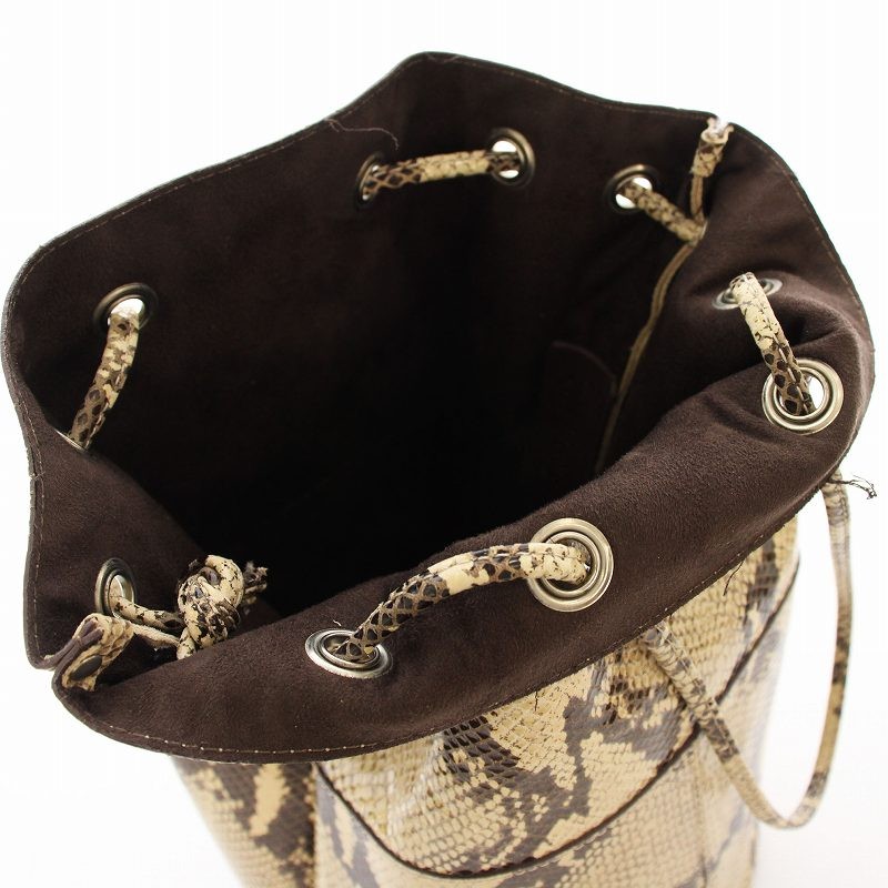 MARCO MASI Drawstring Shoulder Bag Python Pattern… - image 4