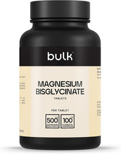 Magnesium Glycinate Bisglycinate Tablets, 1000Mg, 60 Tablets, High Absorption, S 0.16 per thousand milligrams