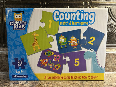 NEW Clever Kids Counting Match & Learn Game Fun Learn How To Count Math Numbers