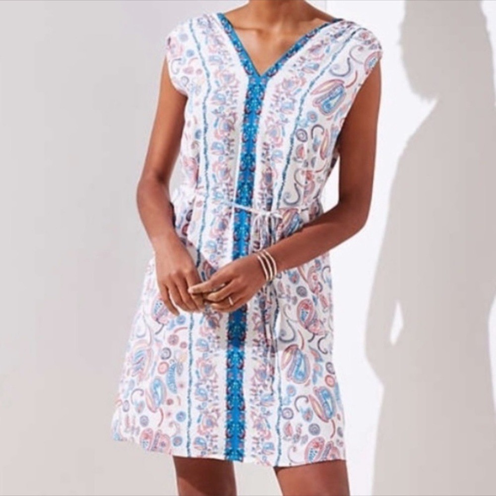 LOFT Soft Paisley Summer Shift Dress