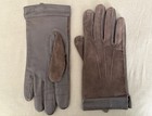 Cole Haan Size XL Women's Brown Suede and Leather Gloves — photo 1
