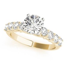 Solitaire With Accent Lab Grown Diamond Engagement Ring VS F 1.80 Carat 14K Gold