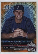 2017 Bowman Chrome Prospects Orange Shimmer Refractor 23/25 Patrick Weigel nd3