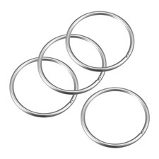 304 Stainless Steel Welded O Ring 80mm 3.15" Outer Dia. 5mm Thickness 4pcs