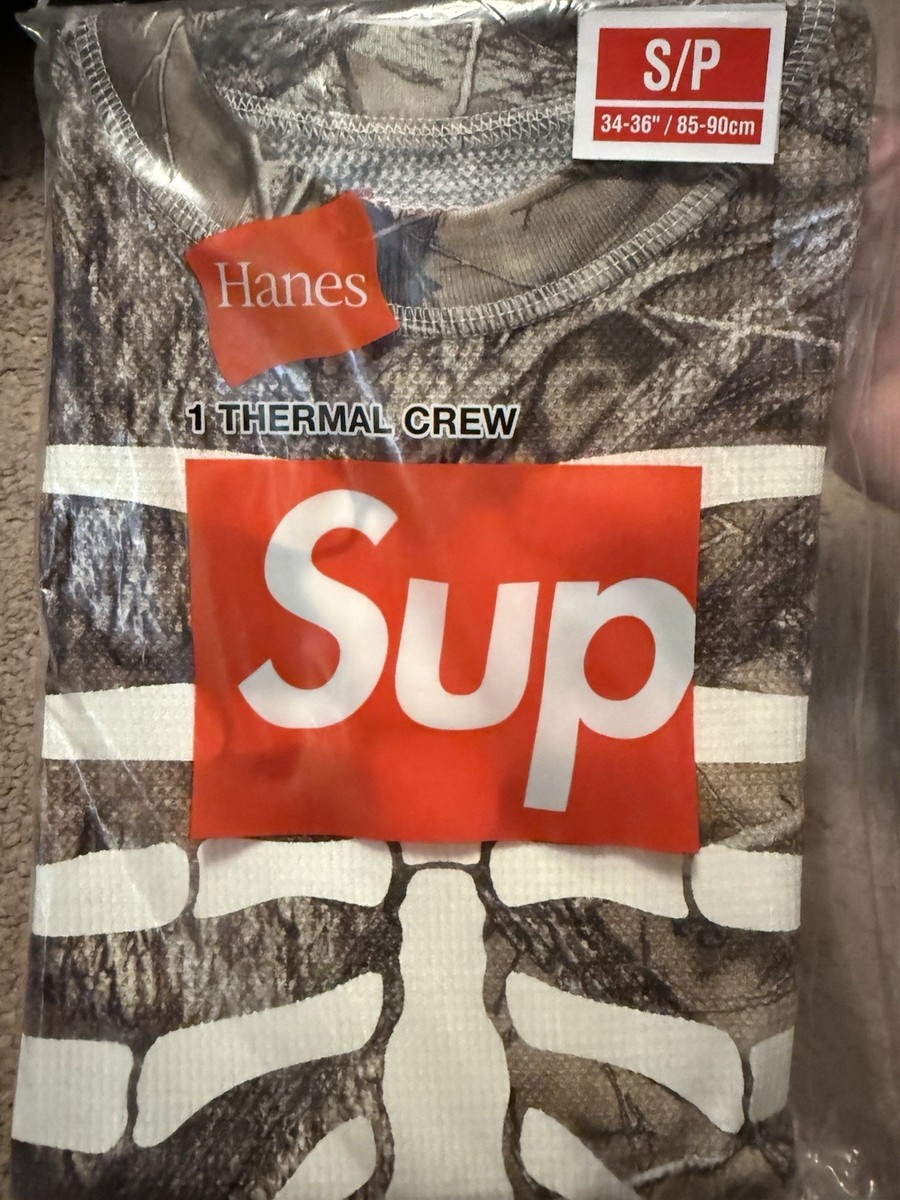 トップス Supreme/Hanes Bones Thermal Crew Camo L Supreme Hanes Bones Thermal Crew (1 Pack) Woodland Camo | eBay