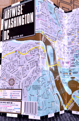 ARTWISE WASHINGTON DC Laminated MAP Museums Attractions Sts Packable Emergency