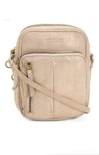 NEW American Leather Co Cleveland Leather Crossbody Stone Shimmer