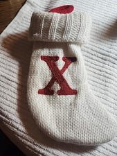 Wondershop Monogram Mini Letter X White Christmas Stocking Initial Target Knit