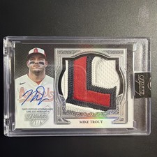 2023 Topps Dynasty MIKE TROUT JUMBO GAME USED PATCH AUTO # /5 #AJP-MT SSP