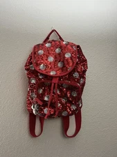 Disney Minnie Mouse Red and Holographic Sequined Mini Backpack