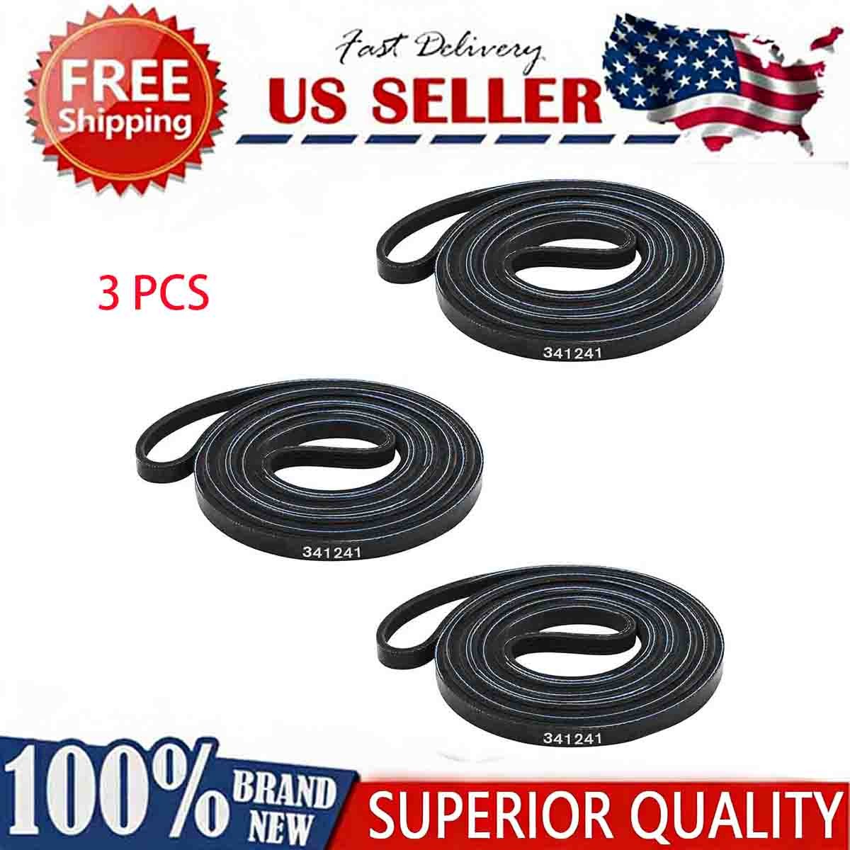 Multi-Rib Dryer Drum Belt 341241 Compatible with Whirlpool Kenmore