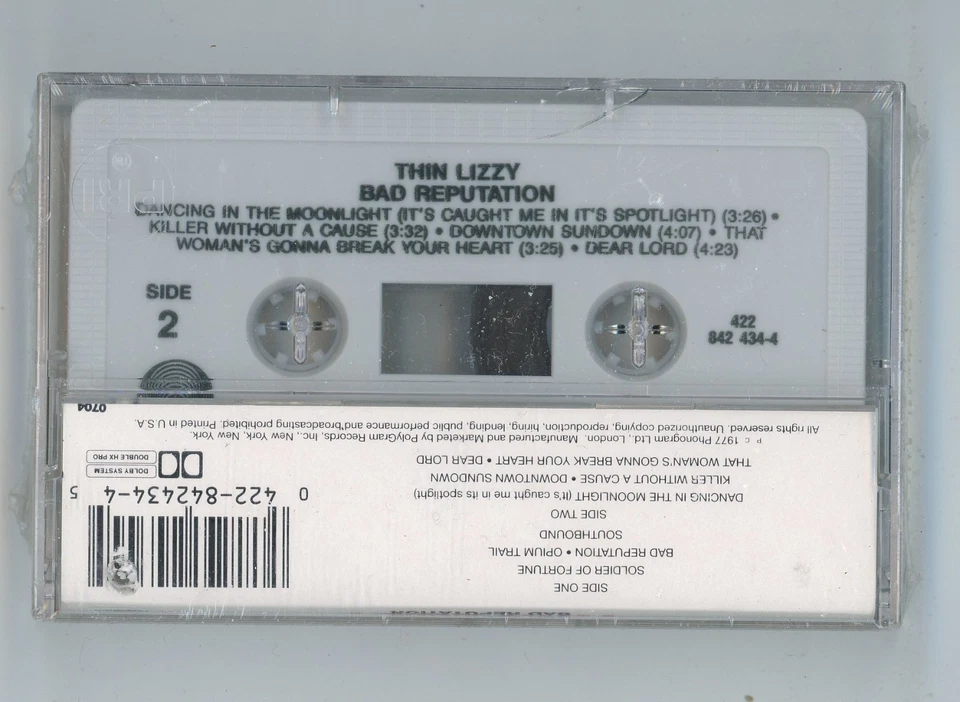 Thin Lizzy Bad Reputation Cassette SEALED Vertigo 842 434-4 - Image 2 of 3