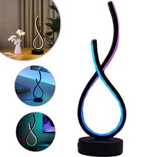 Spiral Table Lamp Color Changing Night Light Rechargeable LED Nightstand Lamps