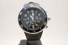 Philip Stein Extreme Chronograph Watch Stainless Steel/Navy Water Resistant