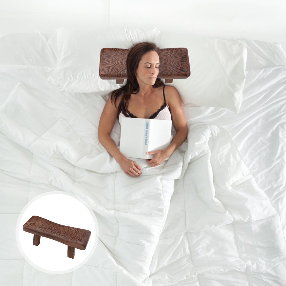 Wood Cervical Spine Pillow Arc Design for Neck Support and Home