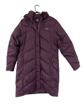 Patagonia Down With It Parka Deep Plum Purple Down Puffer Jacket Womens XL EUC