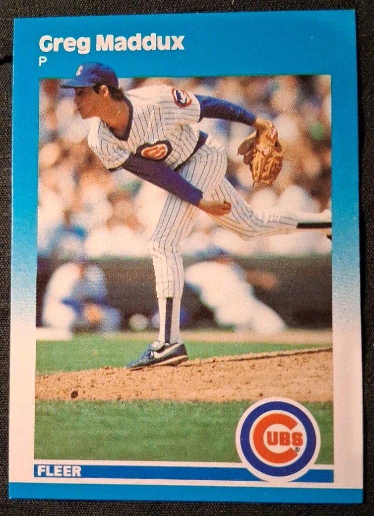 Fleer Greg Maddux Rookie Baseball Sports Trading Cards