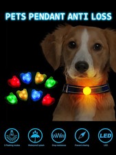 Night Safety Pet Pendant LED Light for Dogs Cats, Glowing Anti-Lost Collar Tag f