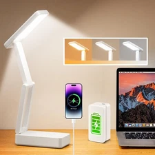 Cordless Lamp Rechargeable Lamp, 6000mAh Battery Operated Lamp, 3 Colors & 10