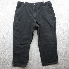 Carhartt B11 Pants Mens 40x30 Black Workwear Carpenter Distressed Utility Cotton