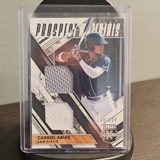 Panini 2019 Elite Extra Dual Prospect Materials Black Gabriel Arias DPM-GA /299