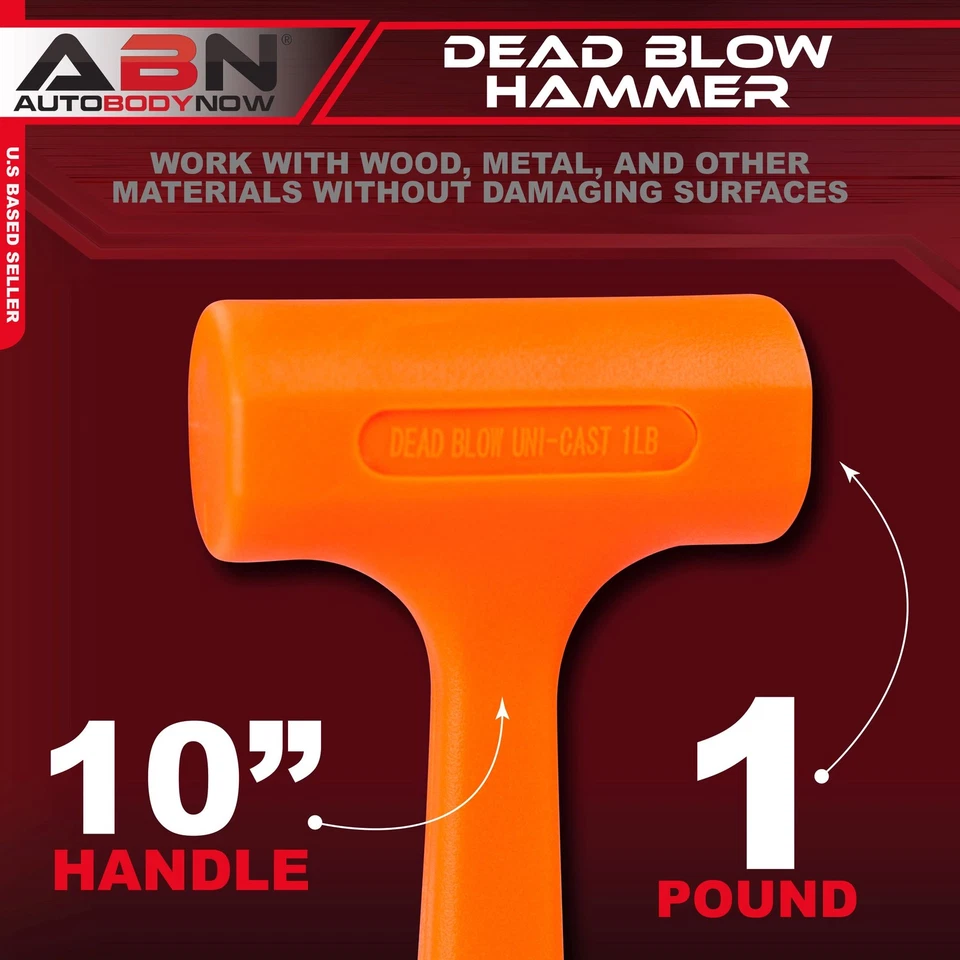 Mazo de 1 libra ABN Dead Blow Hammer con revestimiento de goma que no estropea Foto 2 de 4