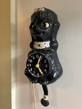 1950s French poodle electric wall clock