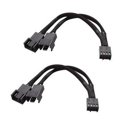 Cable Matters 2er-Pack 2-Wege 4-Pin PWM Kabel des Lüfterverteilers - 10 cm,
