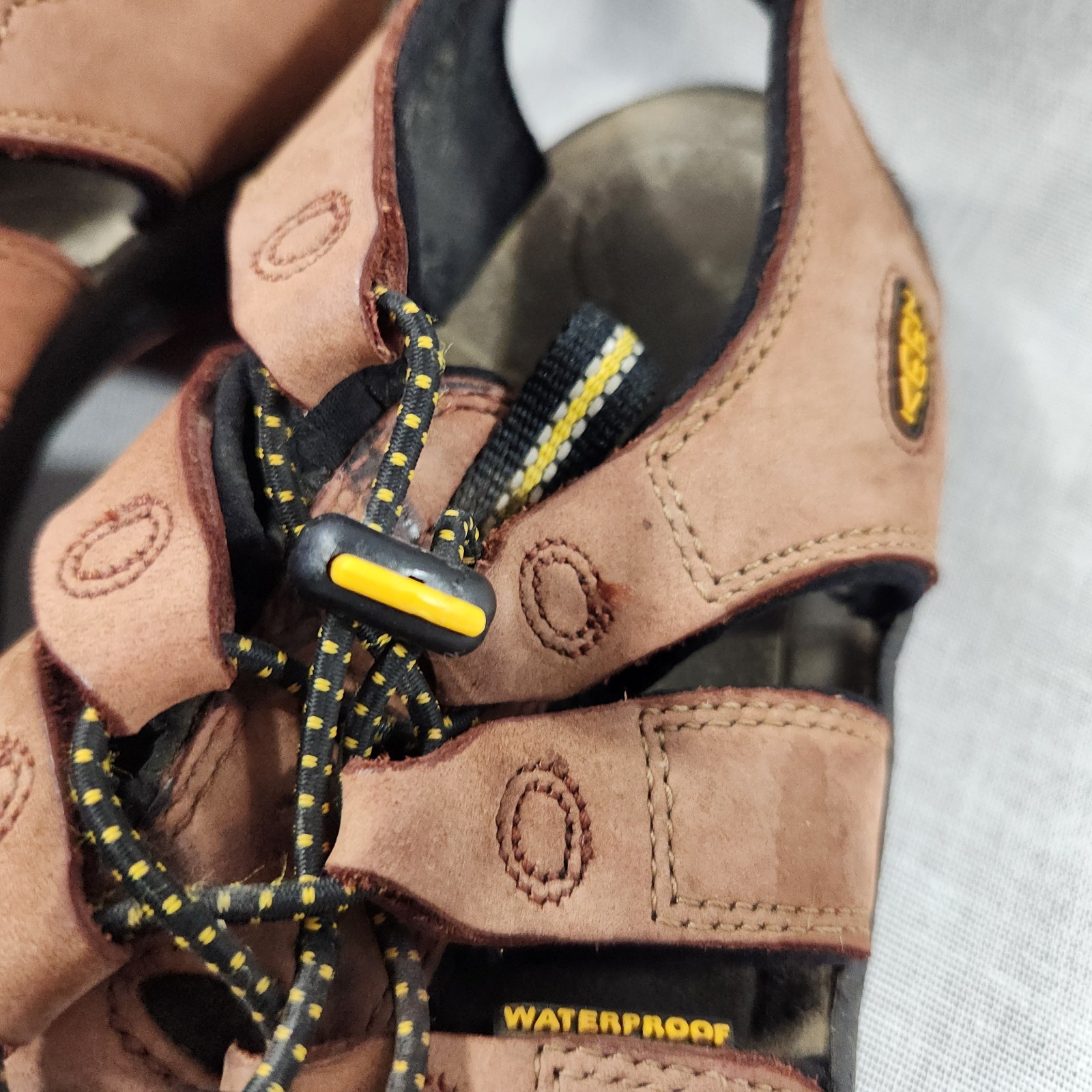 Scarpe sandali acqua Keen Newport Fisherman donna pelle marrone taglia 8 5 stringate