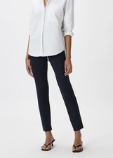 QUINCE Navy Ultra Stretch Ponte Straight Leg Pant Size Small Petite 