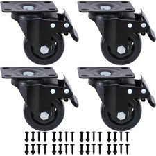 YANYUCB Caster Wheels Swivel for Cart Steel with Brake, Casters Set of 4, Hea...