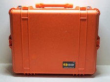 Pelican 1600 Protector Storage Case Orange w/ Foam Padding  Utility Organizer