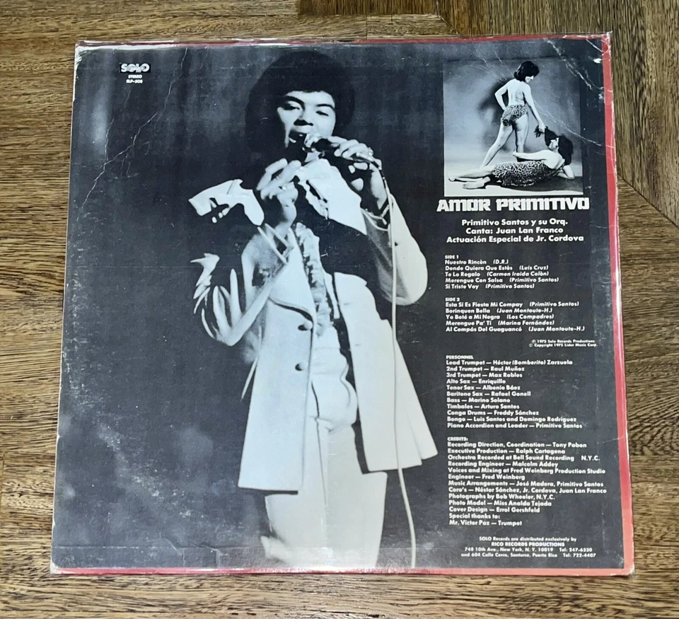 Primitivo Y Su Orquesta - Canta Juan Lan Franco - Amor Primitivo - Guaguanco - Image 2 of 4