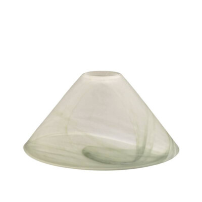 Lampenschirm Schusterschirm Ersatzglas 1022 Lampenglas E27 Grün Dekor Ø 200/42mm