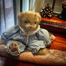 Vintage 1992 MJC Angel Teddy Bear Faux Mink Plush 20"