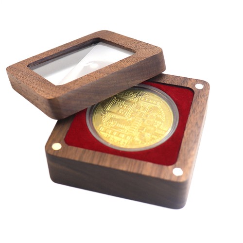 Coin Storage Box Single Clear Top Display Box Portable Storage Case Holders